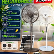 Ventilador Recargable de Pedestal Islatech con su panel solar en 85 USD con mensajería x ligero coste adicional - Img 56219517