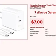 Combo Cargador TipoC-TipoC PD20W GAR153 VPT#-0098 - Img 55219314