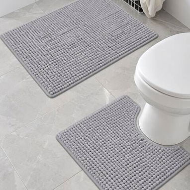 Juego de Alfombras para Baño – 2 piezas  💰14 USD  Un set práctico para completar el baño - 8/9