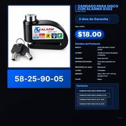 CANDADO PARA DISCO CON ALARMA 8302 VPT -0172 - Img 57889659