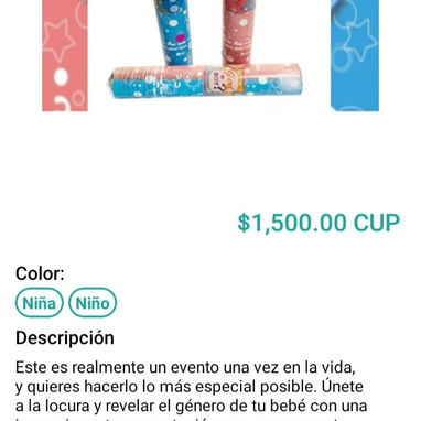 Cañon de Confeti y Cañon de polvo para revelación de sexo - Img 121865861