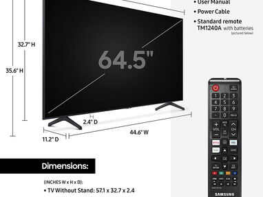 Rebaja TV Samsung serie TU-7000 Crystal UHD 55 a 75 pulgadas - LG Smart TV de 86 pulgadas 4K HDR con Alexa 53306966 - Img 37100527
