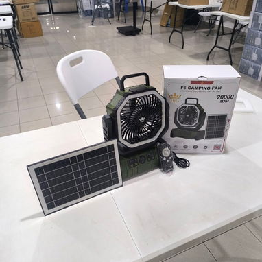 ​💨 VENTILADOR SOLAR Y RECARGABLE F6 (20,000 mAh) ☀️🔋 - 2/2