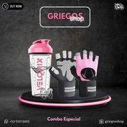 Combo /Guantillas de levantamiento+Shaker Bottle /Rosa - Img 55892454
