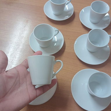 Juego de tazas para café con sus platos - 4/10