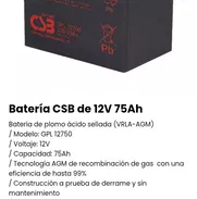 Batería CSB 12V 75Ah. Nueva a estrenar - Img 49721388