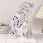 10 mariposas de papel Moradas - Img 57075734