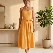 Vestido tono amarillo ideal para graduación talla M/L - Img 55913594