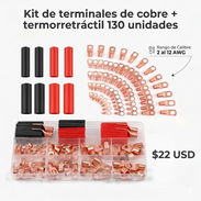 TERMINALES DE COBRE + TERMORRETRÁCTIL 📦 Kit 130 piezas - Img main-image-54768338