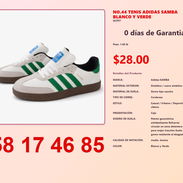 NO.44 TENIS ADIDAS SAMBA BLANCO Y VERDE - Img 54824002
