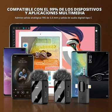 Kit nuevos micrófonos F11, inalámbricos, recargables d solapa más tiempo, alcance y más calidad de sonido - Img 104023954