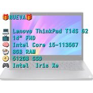 x LAPTOP 🎁NUEVA🎁📦CAJA, Lenovo ThinkPad T14S G2, 14" FHD IPS, Intel Core i5-1135G7, 8GB RAM, 512GB - Img 54778684