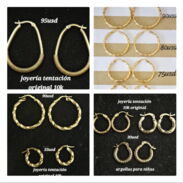 Variedad de prendas de oro 10k. Cadenas, anillos, piercing, argollas, aretes, azabches - Img 45381640