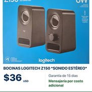 🔊 Bocinas Logitech Z150 | Sonido estéreo para tu computadora - Img 58289163