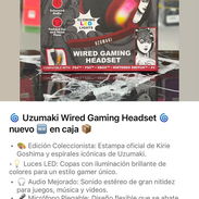 Cascos gamer Uzumaki Wired Gaming Headset nuevos en caja - Img 56730759