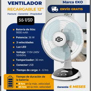 💨 VENTILADOR RECARGABLE DE MESA 🔴 EKO 🆗 9 000 mAh 💲 55 USD 🚛 DOMICILIO GRATIS EN TODA LA HABANA - Img 55928711