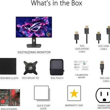 🖥️..ASUS ROG Strix Monitor OLED para juegos de 27 pulgadas 1440P (XG27AQDMG) - QHD, OLED brillante, 240Hz, 0.03ms - Img 127562412