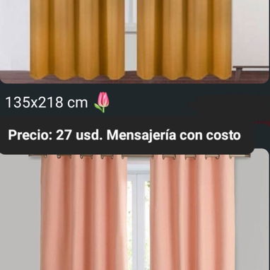 Cortinas blackout (tapasol), juego de 2 paños, varios colores y tamaños - 10/10
