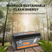 Batería de litio PowMr de 2,56 kWh con carga flash BMS de grado A de 6000 ciclos de 100 A, 25,6 V y 100 Ah, LiFePO4 - Img 57242216