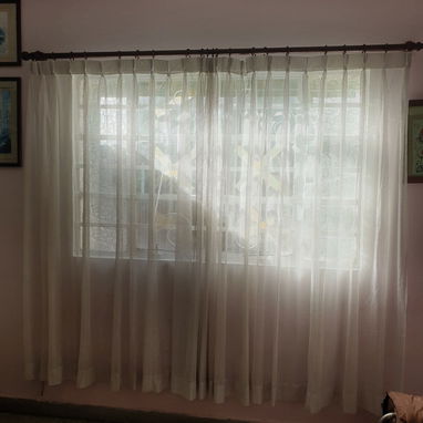 Cortina y visillo gris plateado 130x193 - 3/4