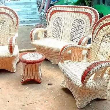 Juego de Sala Exterior/Interior en Mimbre Natural 🛋️ Incluye sofá, 2 sillones y mesa central ( LOS HACEMOS x ENCARGOS ) - 2/8