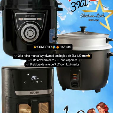 🔥 Combos desde 95usd – Olla Reina, Micro, Freidora Aire, Ventilador – 🚗 Envío Habana - Img 120779589