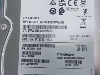 DDisco duro marca HP certificado profesionales de 4tb esto son mejores o igual Calidad que los iron wolf de segate 100% - Img main-image-45864481