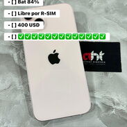 - [ ] iPhone 13 - [ ] 128GB - [ ] Face ID y True Tone ok - [ ] Bat 84% - [ ] Libre por R-SIM - [ ] 400 USD - Img 45519025