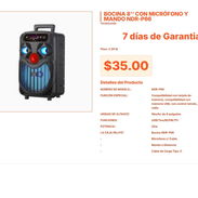 Bocina de 8 Pulgadas NDR-P66: Calidad de Sonido Pro con Micrófono VPT#-0040 - Img 55460790