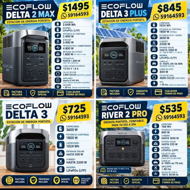 🔋 ESTACIONES DE ENERGÍA ☀️ PANELES SOLARES ⚡ BATERÍAS  ⭐ ECOFLOW • BLUETTI • DJI • GROWATT • OUPES - 2/5