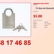 CANDADO ANTI-CORTE - Img 54822691