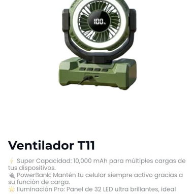 Ventilador recargable F6 Ventilador recarga - Img 125948606
