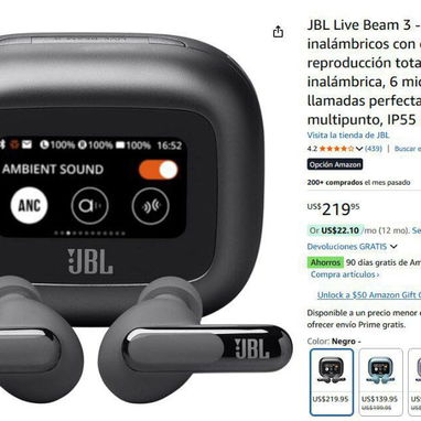JBL Live Beam 3 – Audífonos Inalámbricos con ANC - Img 117724758