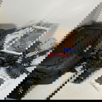 Canon EOS Rebel t3i; 18-55mm, 55-250mm Lens, 2 Bat. Ch.; Bag