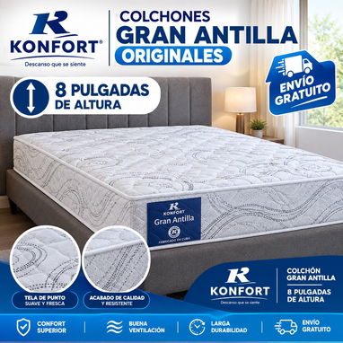 > 🛏️ COLCHONES ORIGINALES DE,10y 8  pulgadas de altura   MUELLES y espuma  > ▪️ Incluye pareja de almohadas de regalo. - 3/7