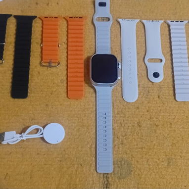 ⌚ Relojes Inteligentes SmartWatch Ultra 3️⃣ con sus 7 manillas y cargador de imán 🧲 - Img 122744268