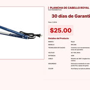 PLANCHA DE CABELLO ROYAL VPT#-0240 - Img 55242678