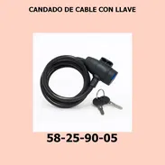 CANDADO DE CABLE CON LLAVE - Img 55728459
