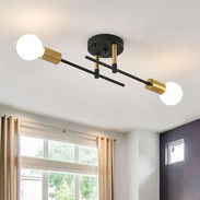 🏮✨ RISSERVA BICOLOR (NEGRO + ORO) | LÁMPARA RETRO AJUSTABLE | 2 BRAZOS – 35 USD - Img 55579121