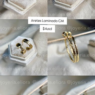 Somos joyeria.eliora Aretes laminados - 2/4