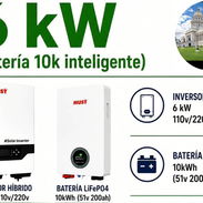 Kit Must: inversor de 6kw con batería de 10 kwh - Img 56264361