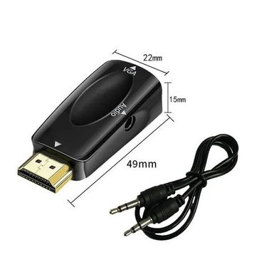 CONVERTIDOR ADAPTADOR DE HDMI A VGA CON SALIDA AUDIO 3.5MM - Img 82726872