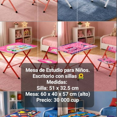 Comederos, palanganas, mesas y sillas didácticas para niños y bebé - Img 122039867