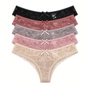 Set de 12 piezas Bragas de encaje elegantes y cómodas para dama - Img 58187680