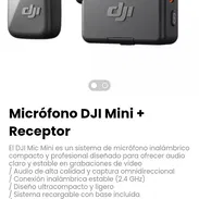 Micrófono DJI Mini + Receptor. Sistema recargable con base incluida. Compatible con cámaras y teléfonos móviles - Img 54459332