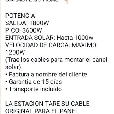 Combo Estación de Energía Bluetely 1084 WhatsApp, panel solar bifacial de 590 w, cable - 2/5