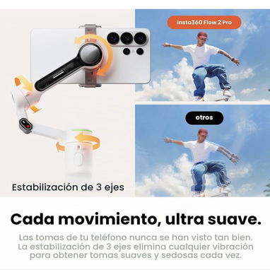 INSTA360 FLOW 2 PRO CREATOR BUNDLE ORIGINAL | GIMBAL 3 EJES + SPOTLIGHT + MAGSAFE | NUEVO - 7/10