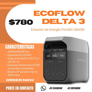 🪷Estación de energía portátil EcoFlow DELTA 3 1500🪷 [1536Wh] $895 - Img 110730127