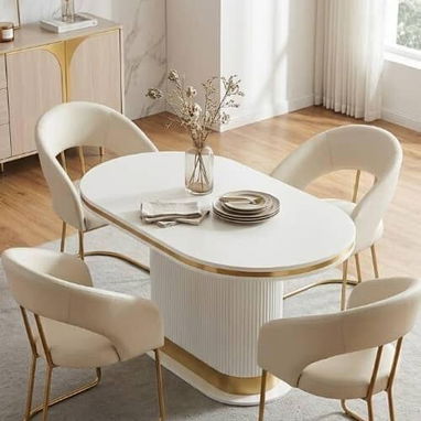 Juego comedor ,Mesas con cuatro sillas de lujo - Img 117316180