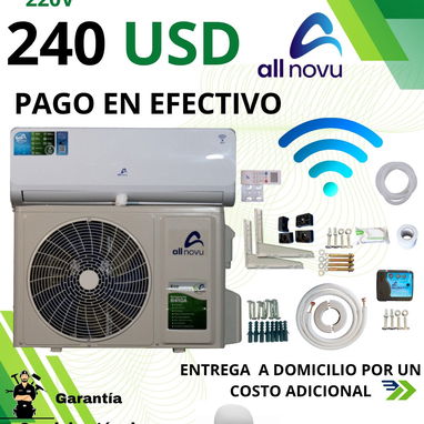 Split 1 tonelada 220V, 110V, 220V inverter, 110V inverter y 2T inverter con soporte y regulador incluidos en el precio - Img 124024853